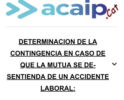Cambio contingencias accidente