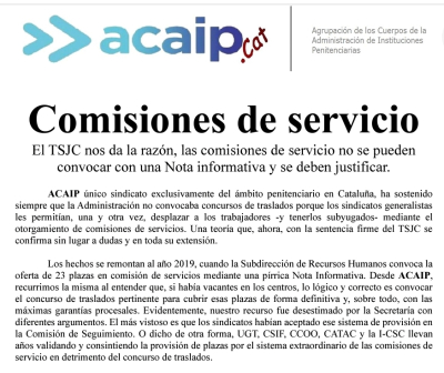 COMISIONES DE SERVICIO