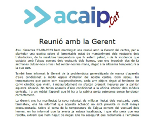 Reunió amb la Gerent