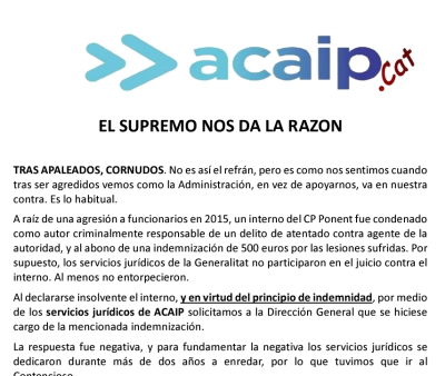 El Tribunal Supremo nos da la razón